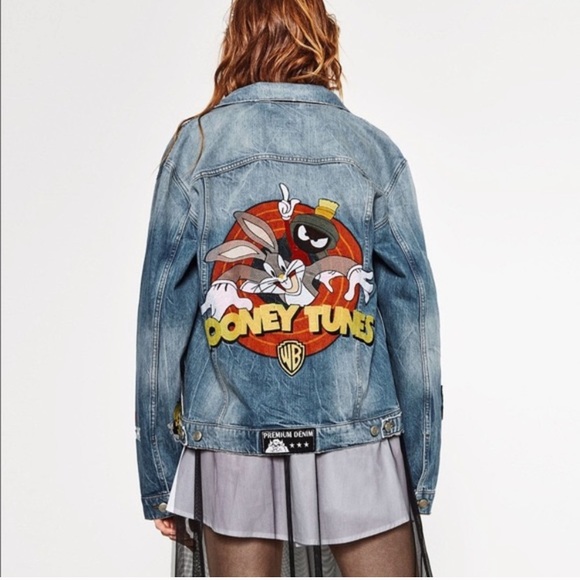 looney tunes jean jacket